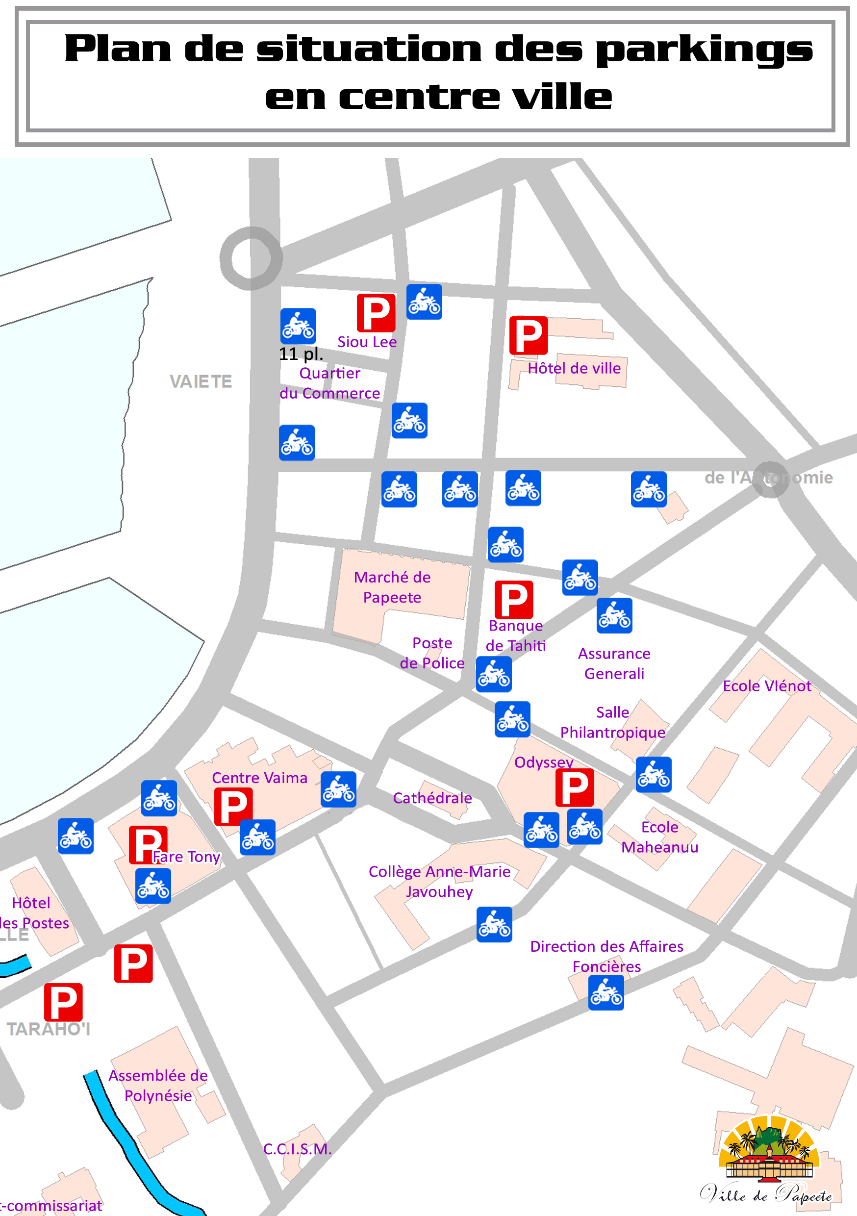 Le stationnement des deux-roues interdit sur les trottoirs au centre-ville