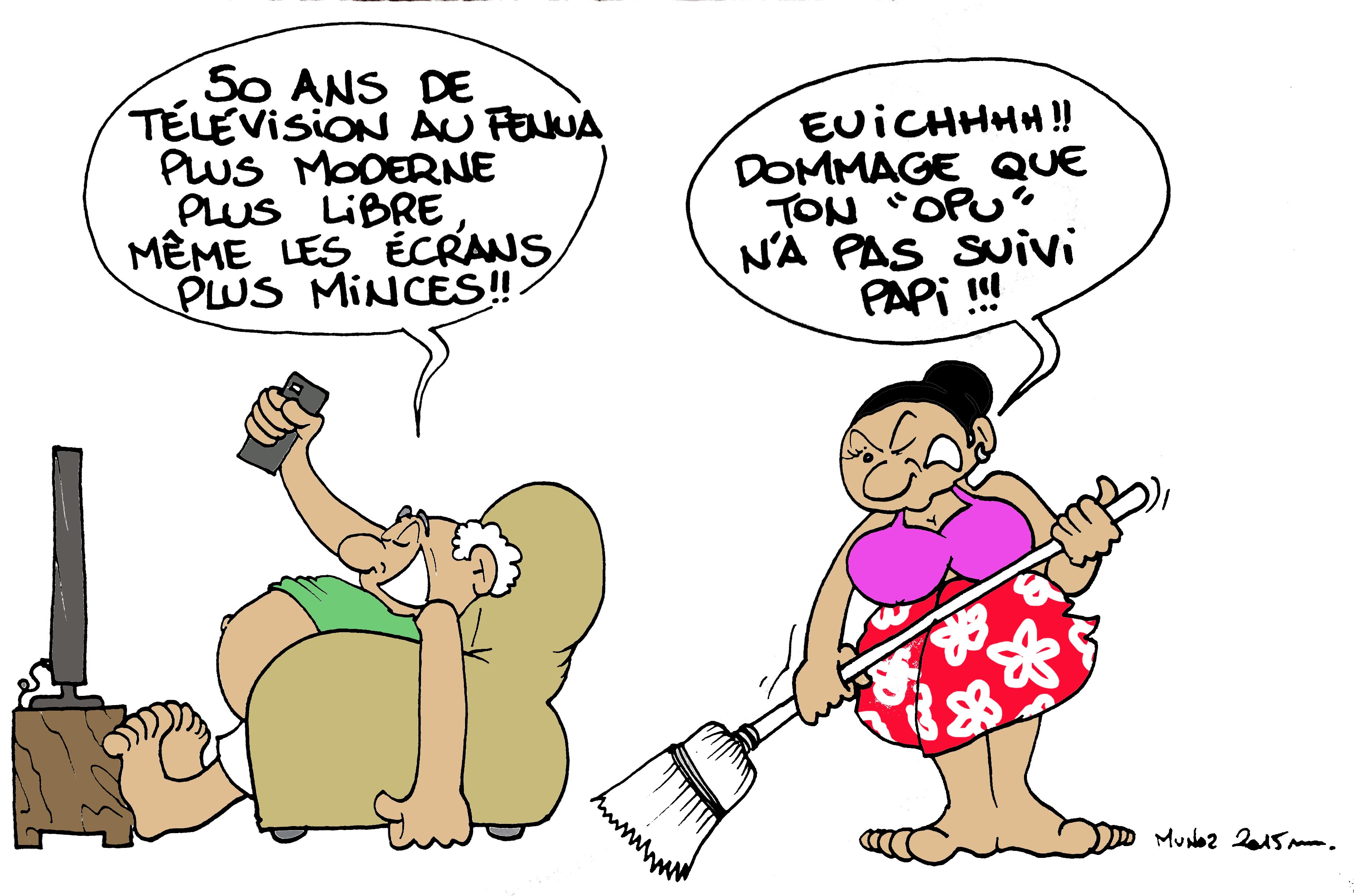 "50 ans de télévision au fenua" par Munoz