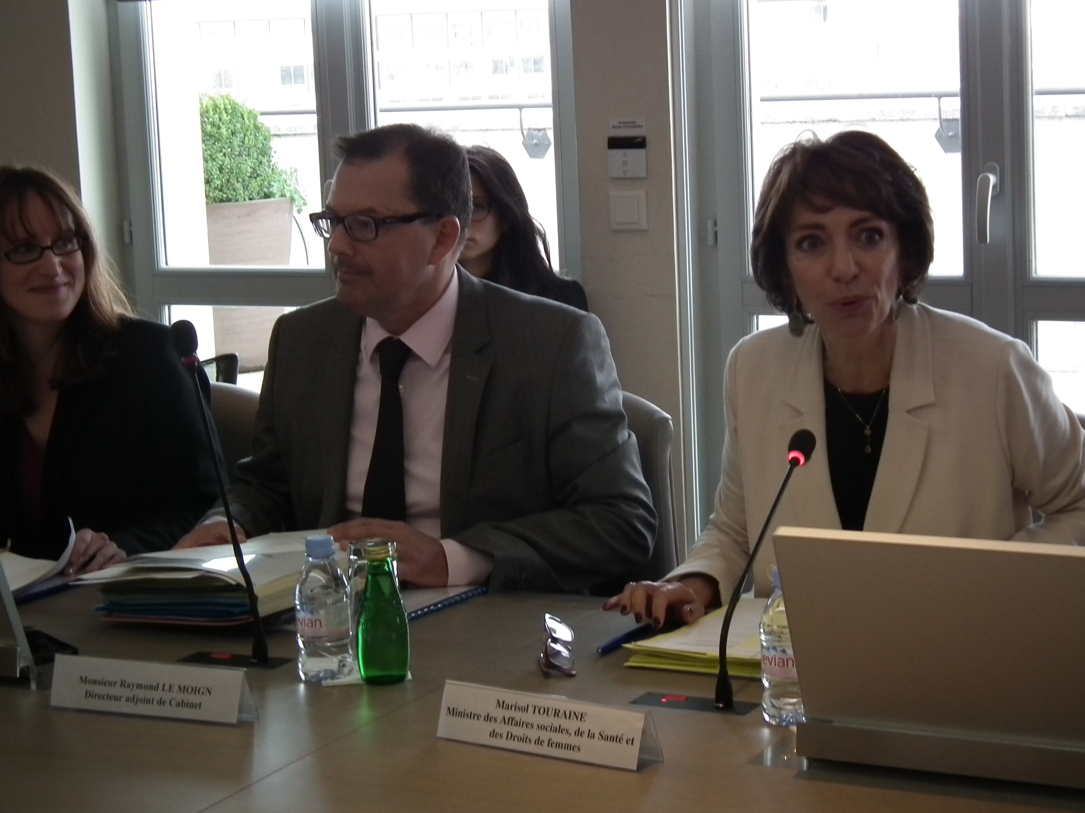 Marisol Touraine, ministre de la Santé, et son directeur de cabinet.