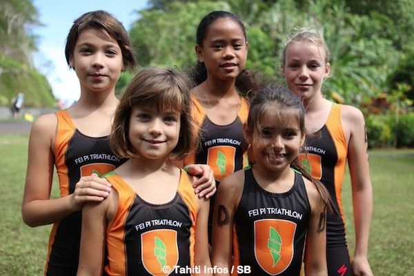 Les enfants avaient également leur course, un aquathlon.