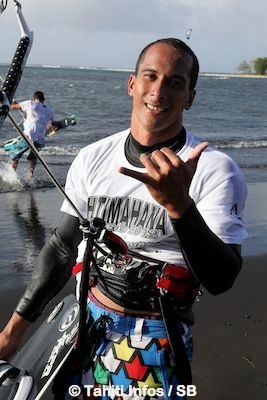 Tetuatau Leverd, un des meilleurs kiters du Pays