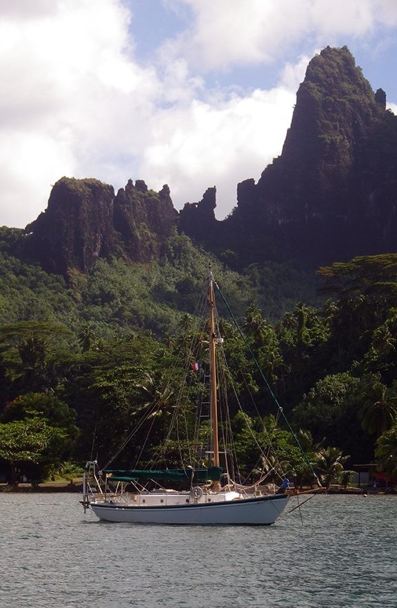 Le bateau de la victime, cambriolé le 15 octobre dernier à Moorea.