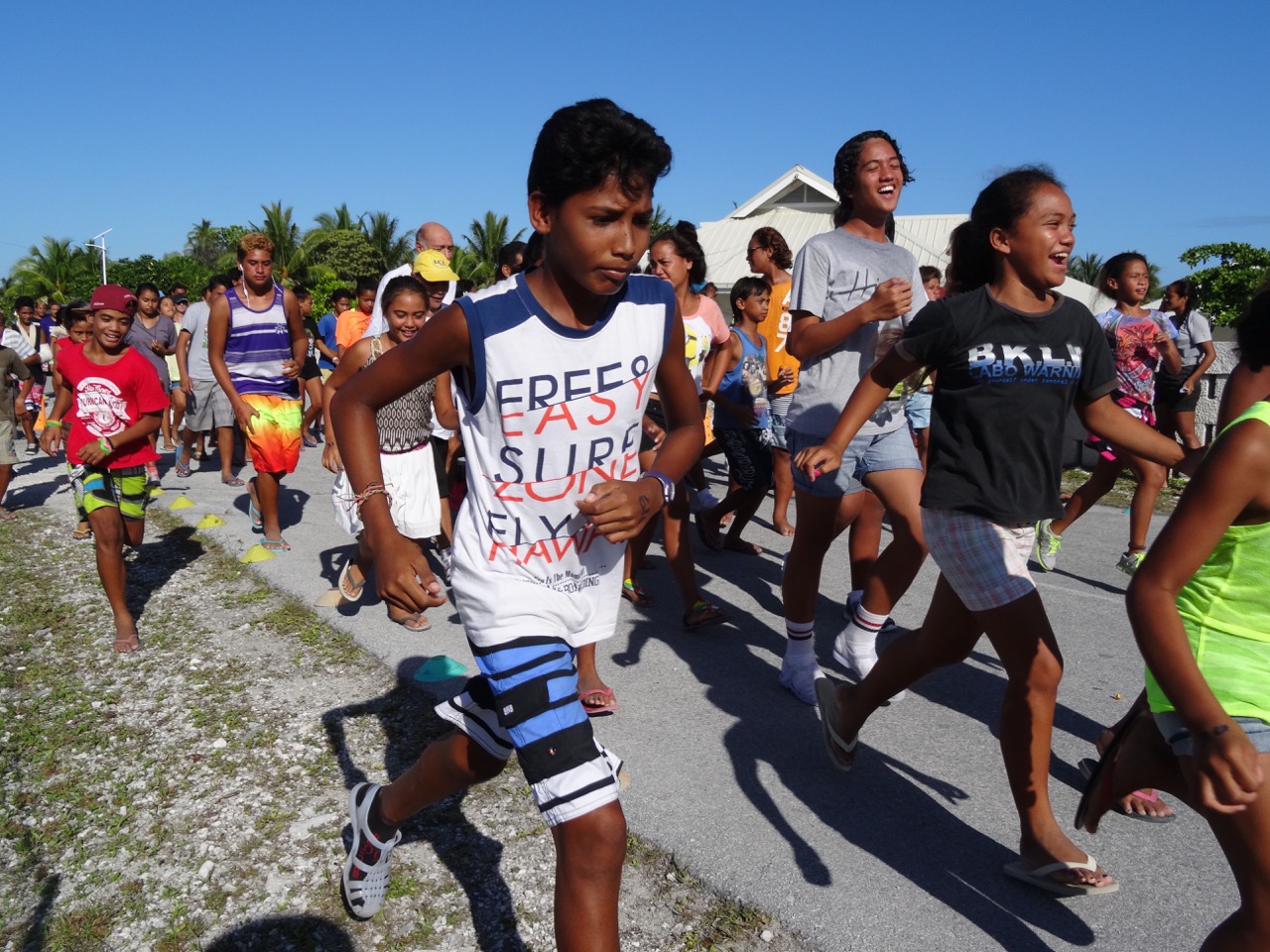 Chaque participant avait 5 kms à parcourir entre le collège et Prosper