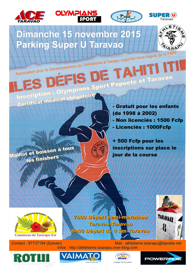 Course à pied : les défis de Tahiti Iti ce dimanche 15 novembre