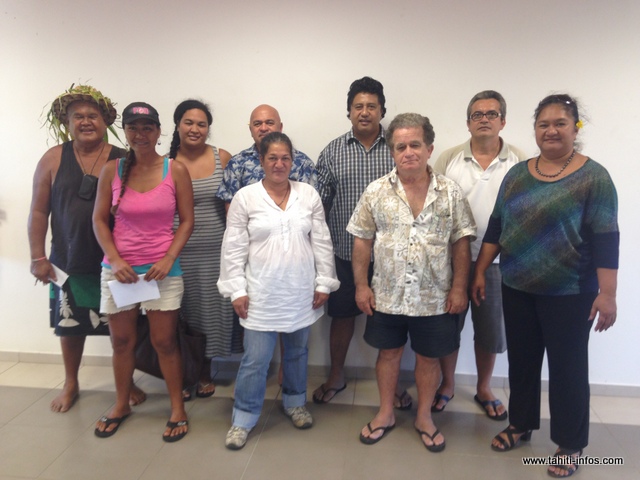 La majorite des membres du collectif se sont retrouvés ce matin à Papenoo
