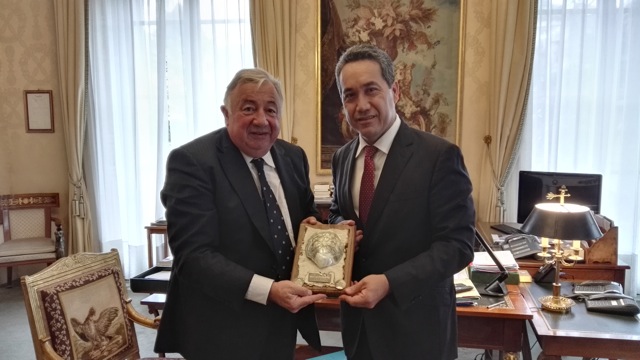 Marcel Tuihani reçu par le président du Sénat et la ministre des Outre-mer