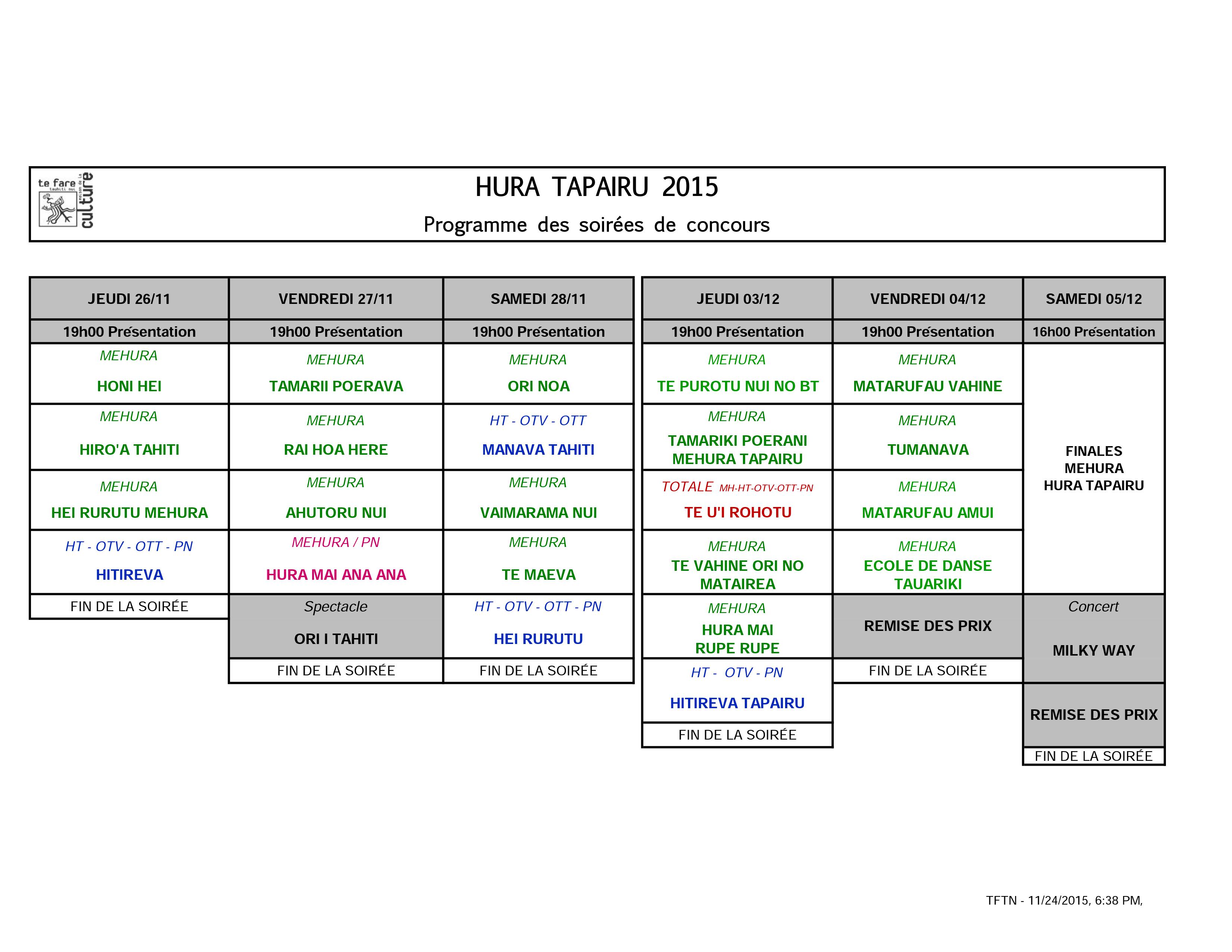 Hura Tapairu : les soirées du 28 novembre et du 3 décembre à guichets fermés