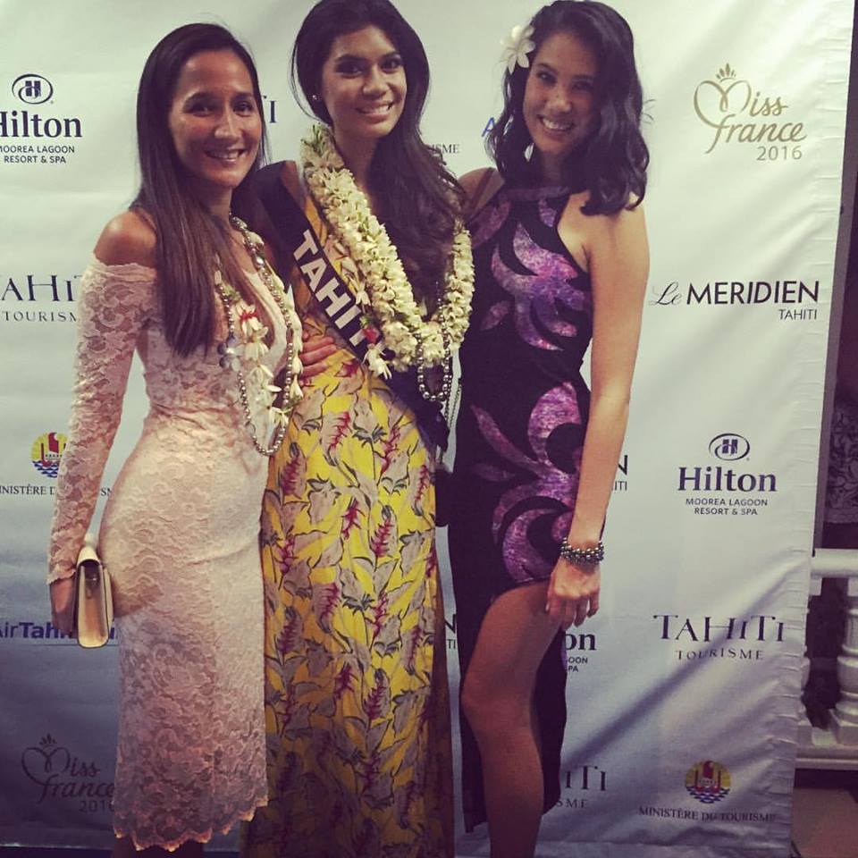 Mardi, les candidates au titre de Miss France 2016 étaient conviées à une soirée glamour dans un restaurant de la côte Ouest. On pouvait y croiser la ravissante Mehiata Riaria, miss Tahiti 2013.