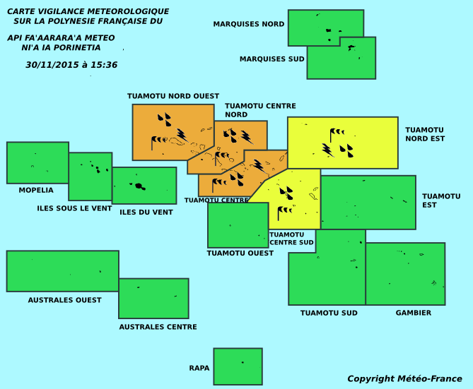 La dépression 04F "se dirige lentement vers les Tuamotu"