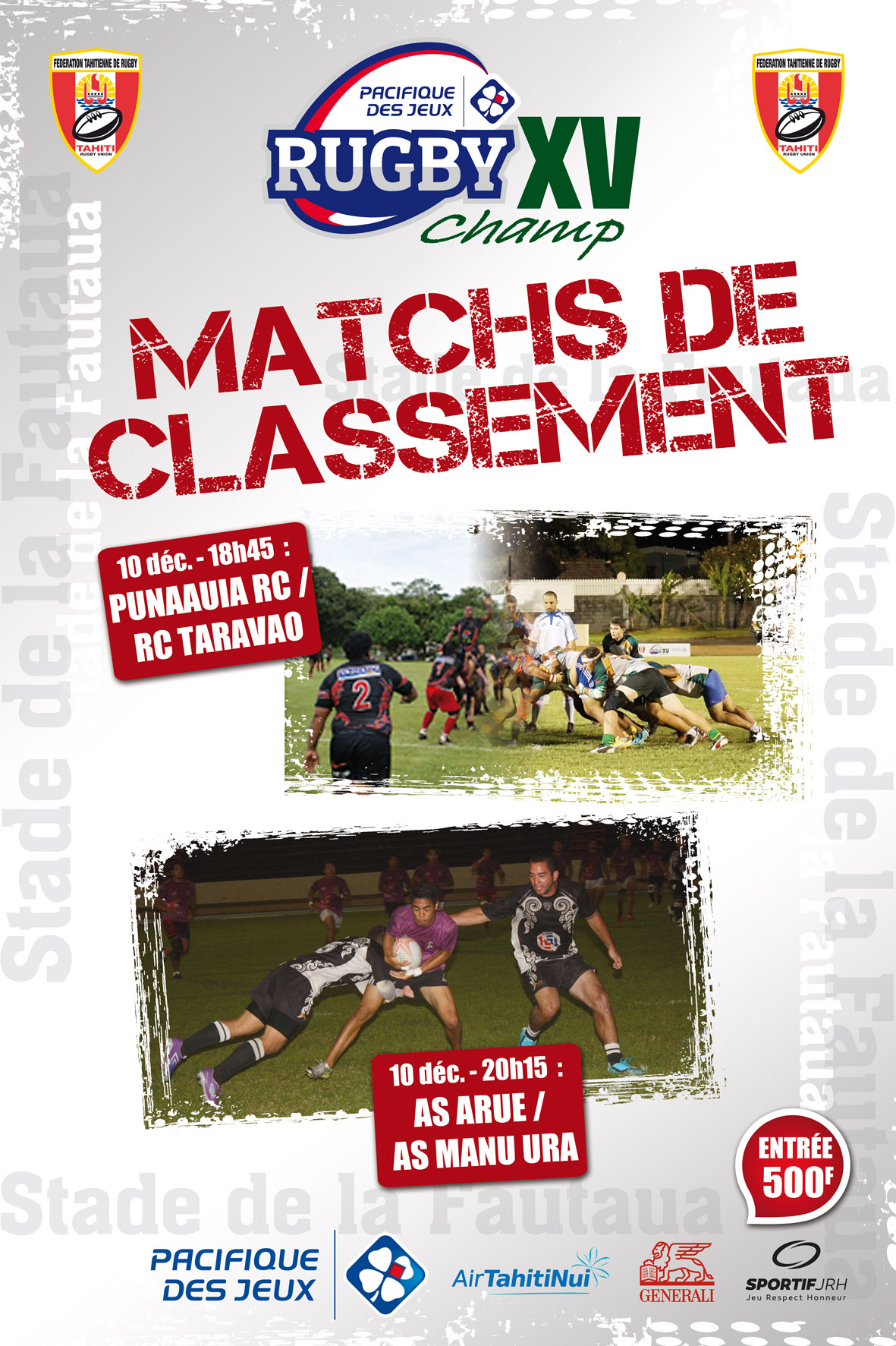 Rugby à XV – PIRAE vs FAA’A : La finale du championnat se jouera samedi