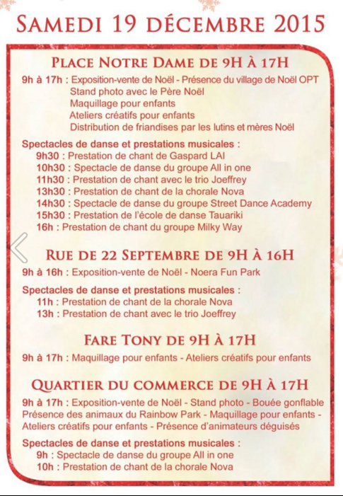 Rendez-vous au marché de Noël de Papeete