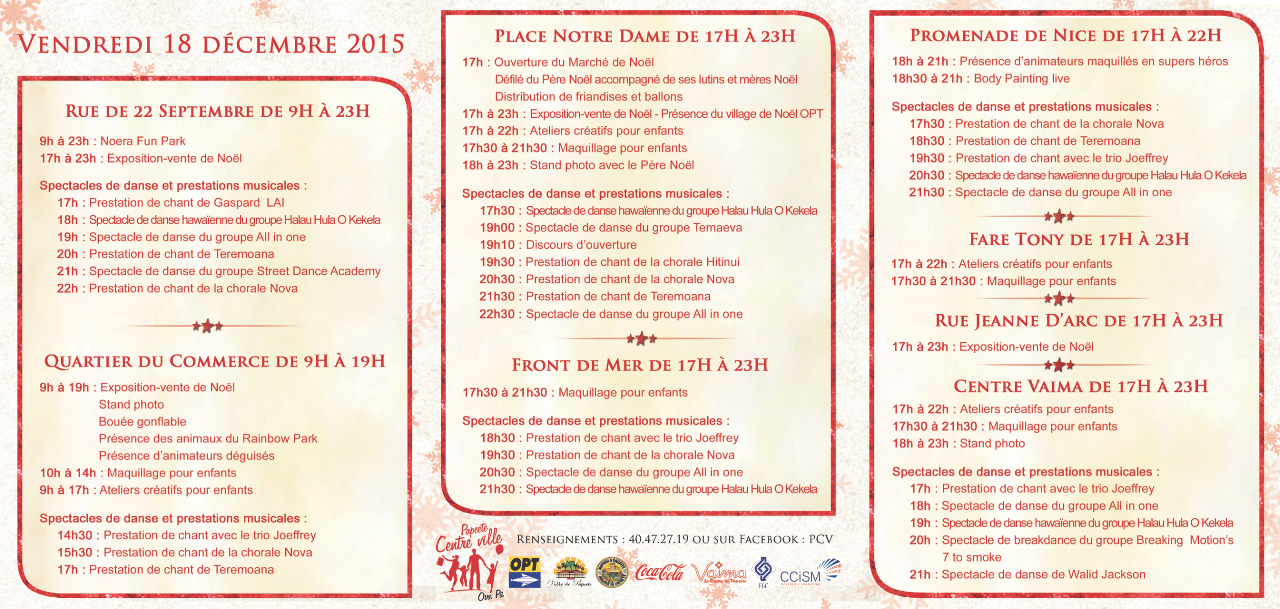 Le programme de la nocturne de vendredi