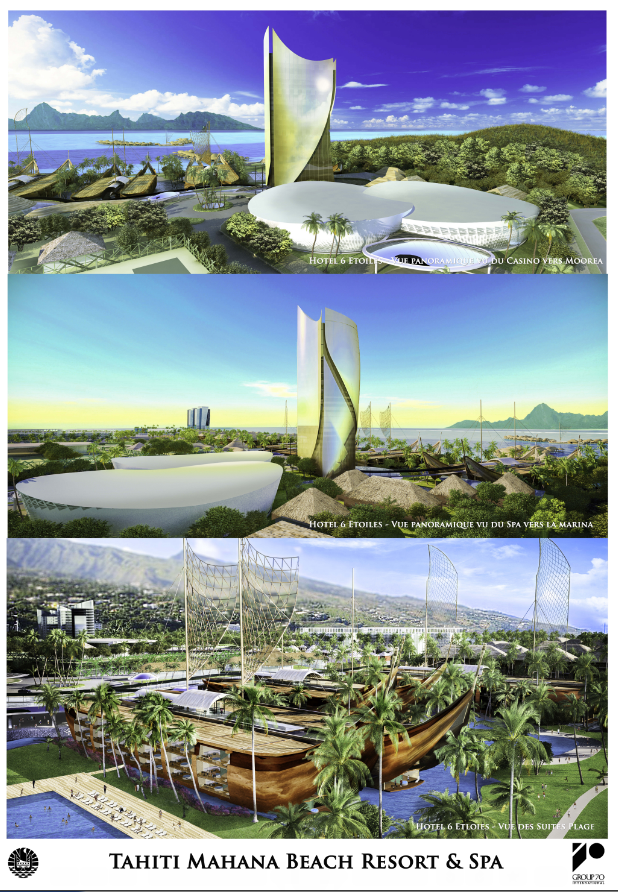 Le projet sera réalisé sur la base des esquisses conçues par l'architecte hawaiien Group 70, validées en juillet 2014.