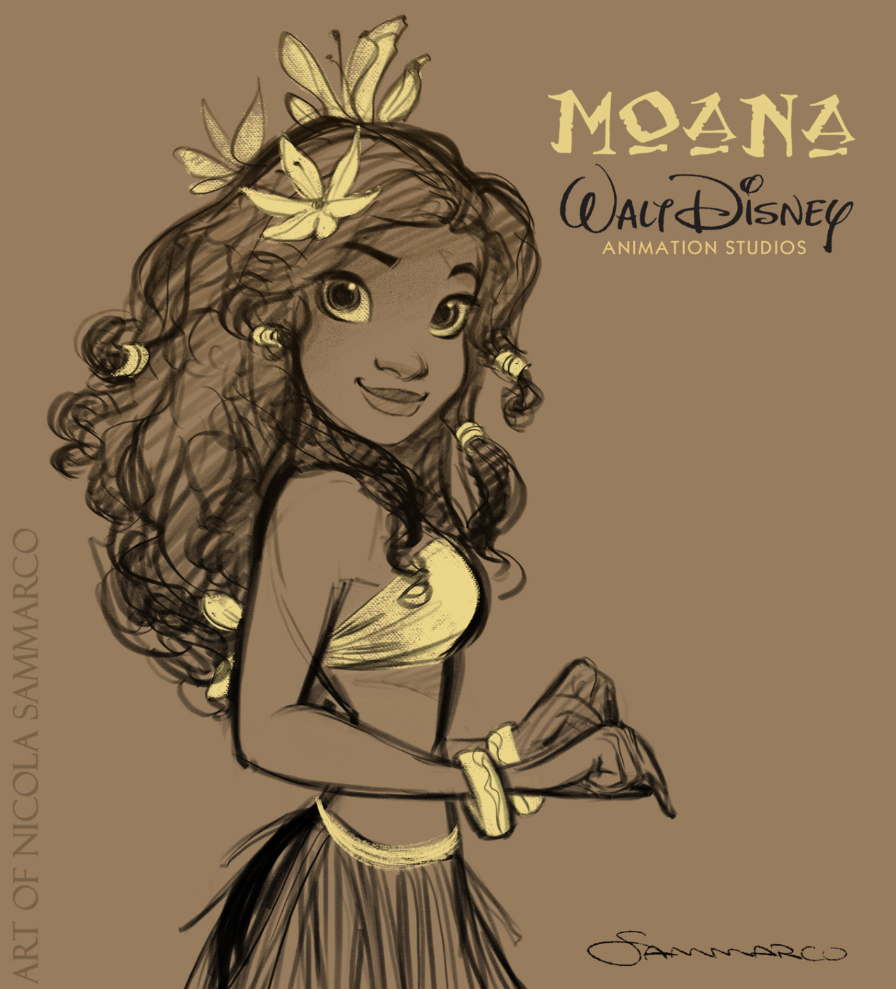 Fanart of the already-popular Polynesian princess (by Nicola Sammarco)