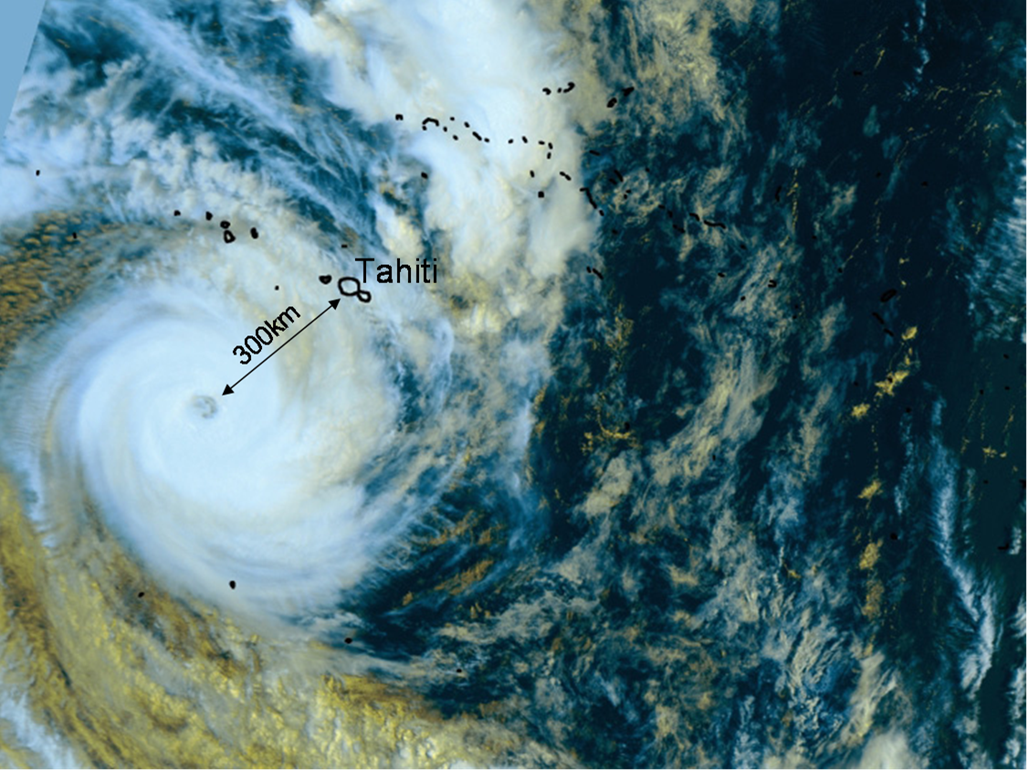 Cyclone Oli, crédit : Météo France