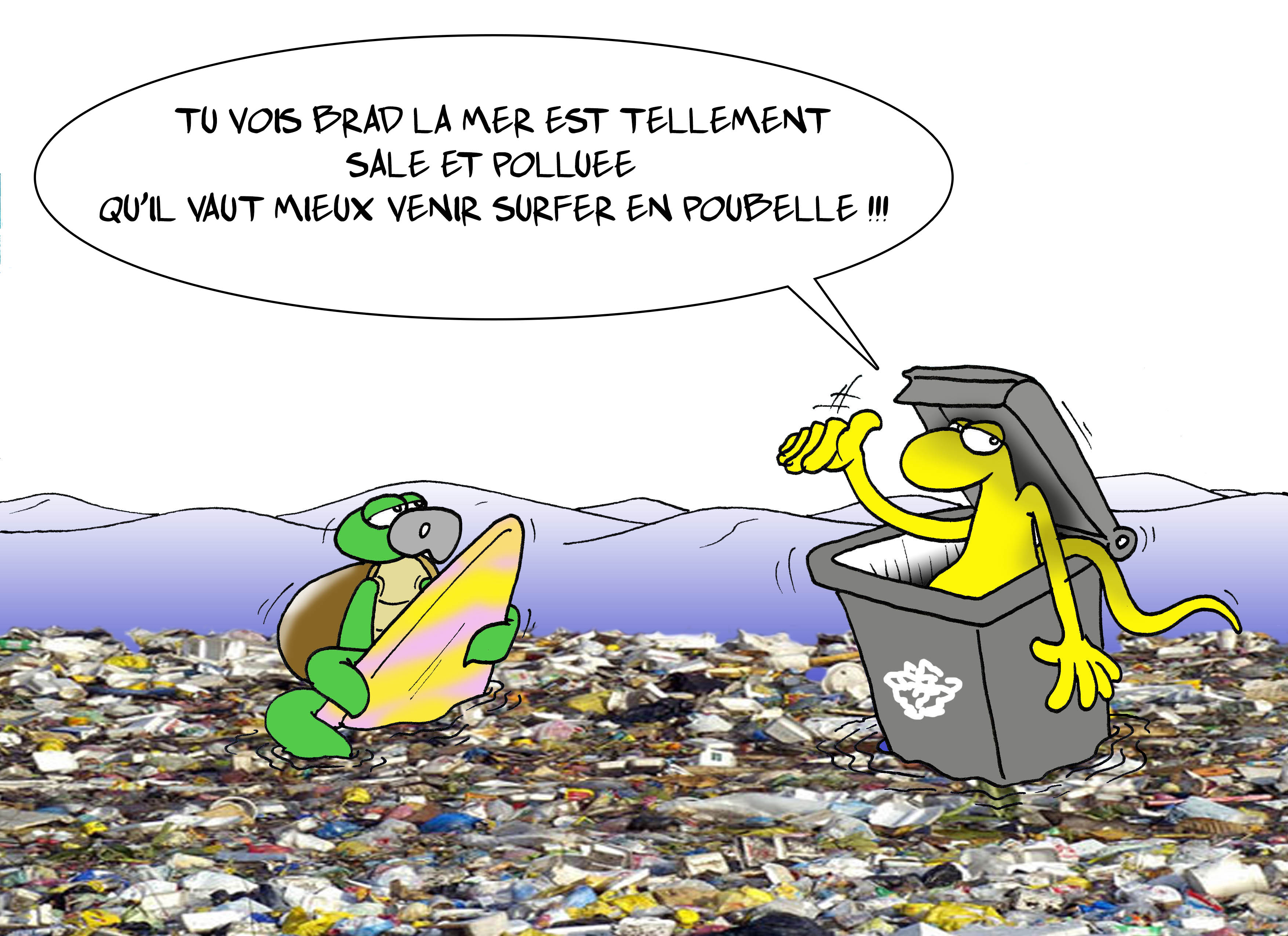 "Pollution des eaux de baignades" par Munoz