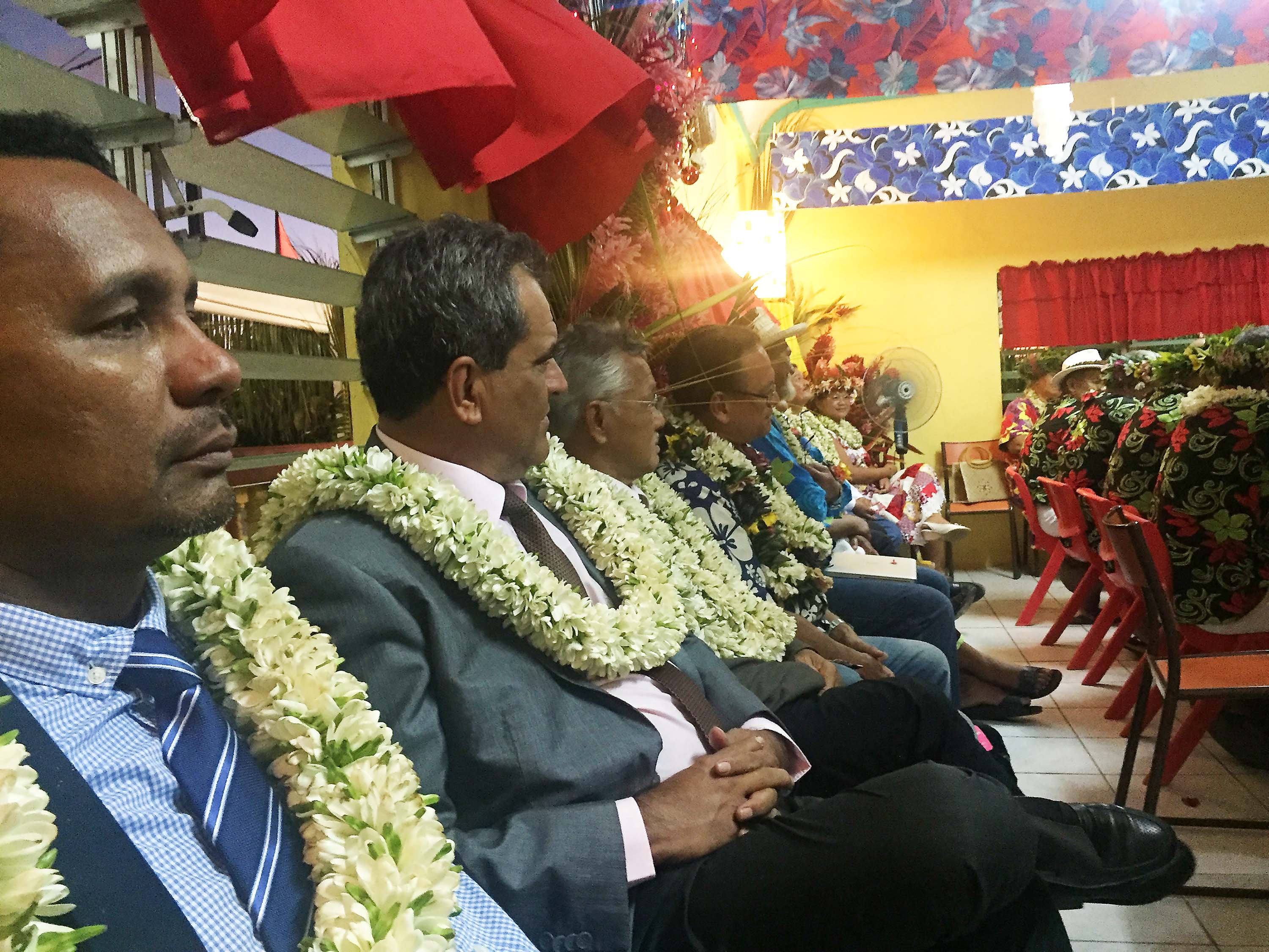 Le Président au Taurua Varua à Bora Bora