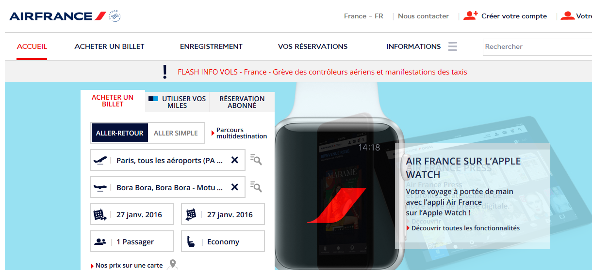 Air France Vend Des Billets Air Tahiti
