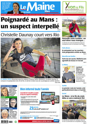 La Une de mardi de nos confrères du Maine Libre.