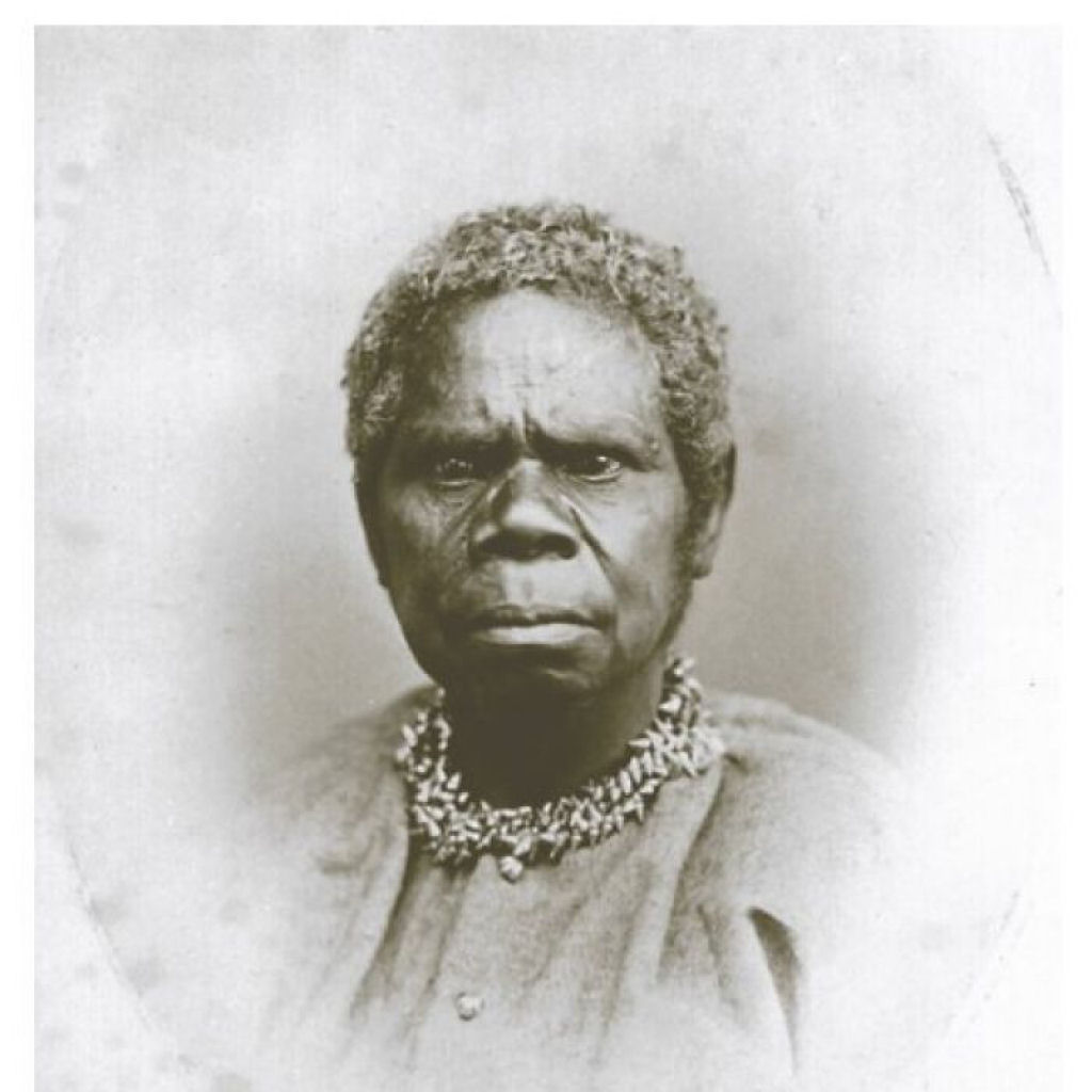 Le plus célèbre portrait de Truganini ; sa vie fut cauchemardesque et même dans la mort, les Blancs ne la respectèrent pas.