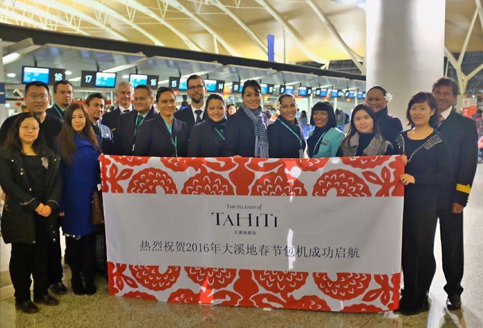 Ce mercredi soir  291 touristes chinois en provenance de Shanghai sont arrivés à Tahiti  pour cinq jours de vacances dans nos îles. 300 autres passagers débarqueront mardi 09 février et 270 le 17 février.