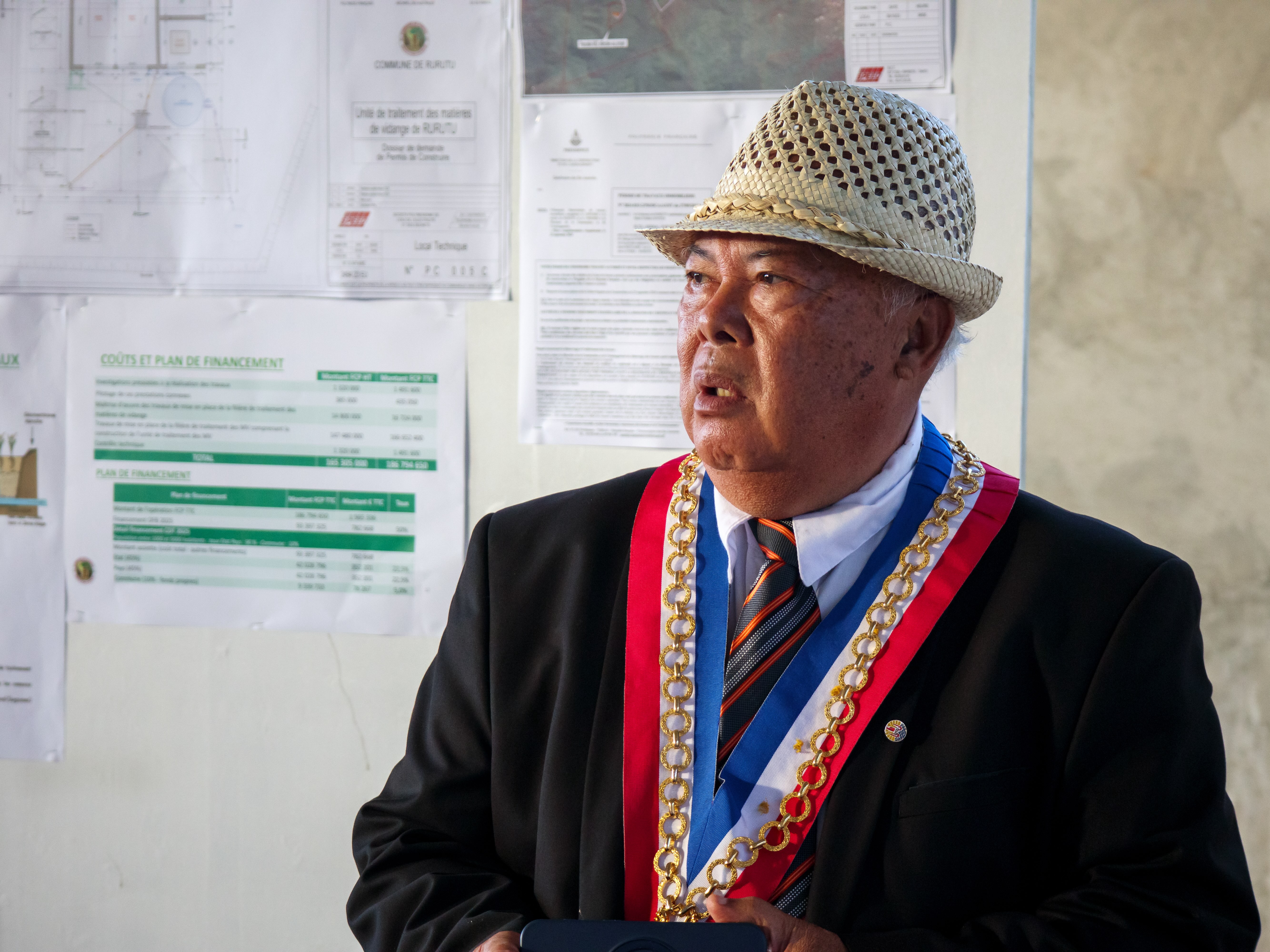 Frédéric Riveta, maire de Rurutu.