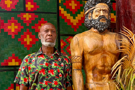 Le chef de l'île d'Ambrym, George Bumseng.