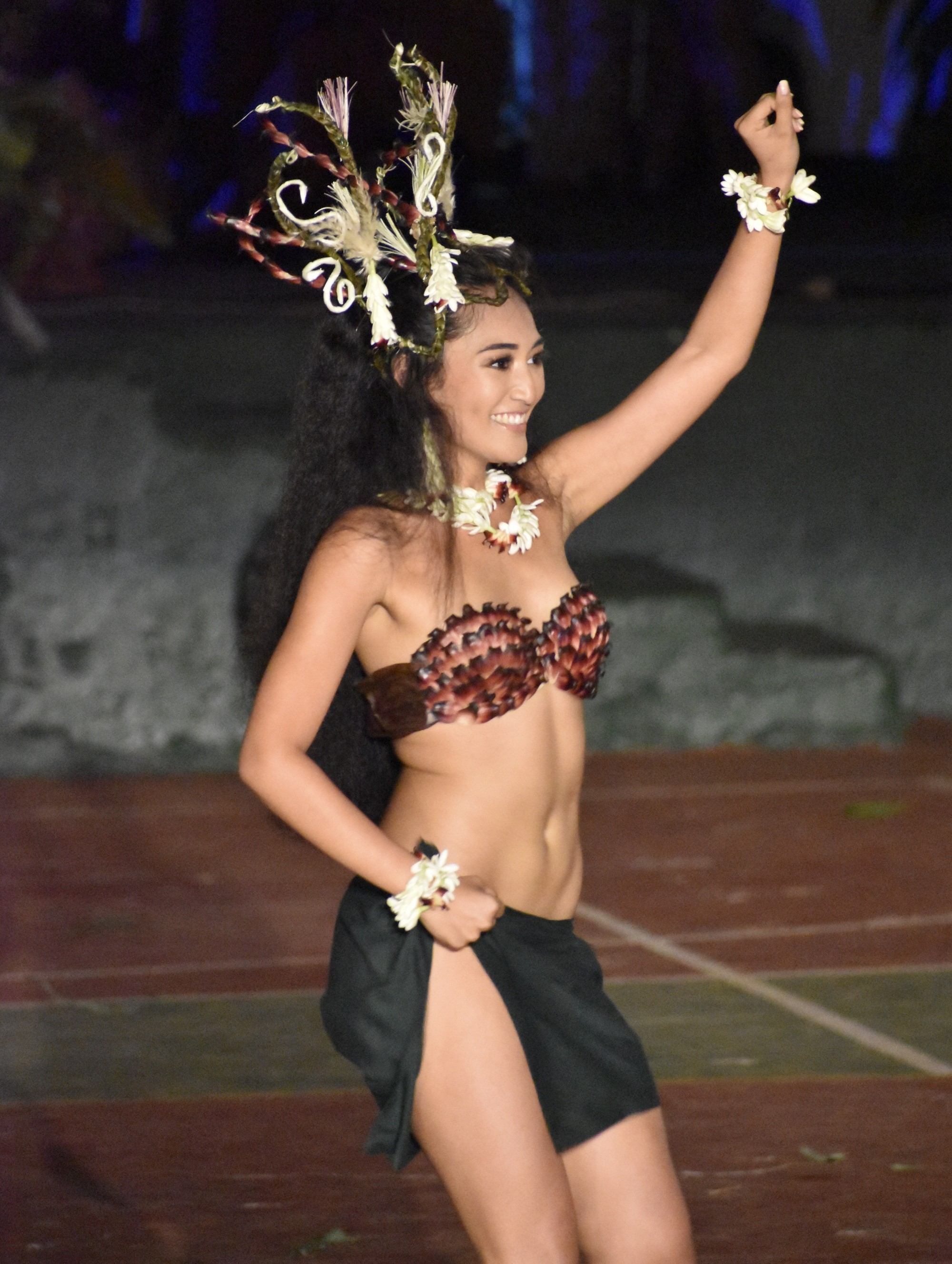 Le public a retenu son souffle lors du passage de Tokahi Cadousteau.