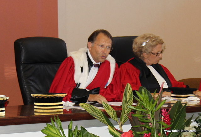 Régis Vouaux-Massel, premier président de la cour d'appel de Papeete.