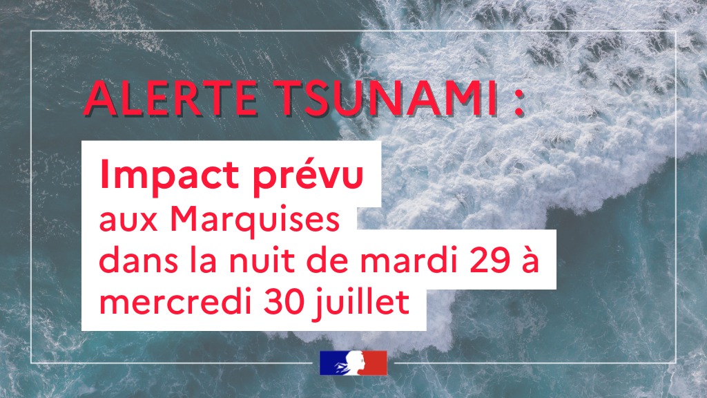 Une onde océanique attendue aux Marquises pourrait atteindre 2,60 m.
