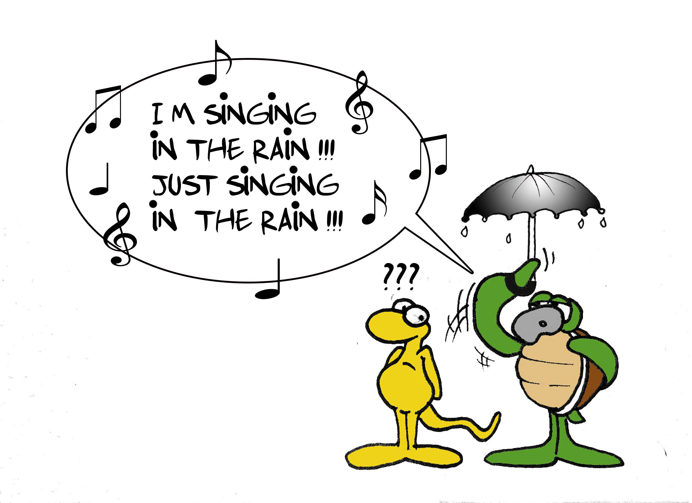 "It's raining" par Munoz