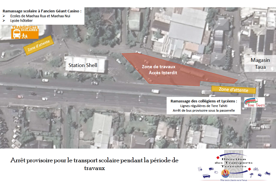 Réaménagement de l'arrêt de bus à Outumaoro