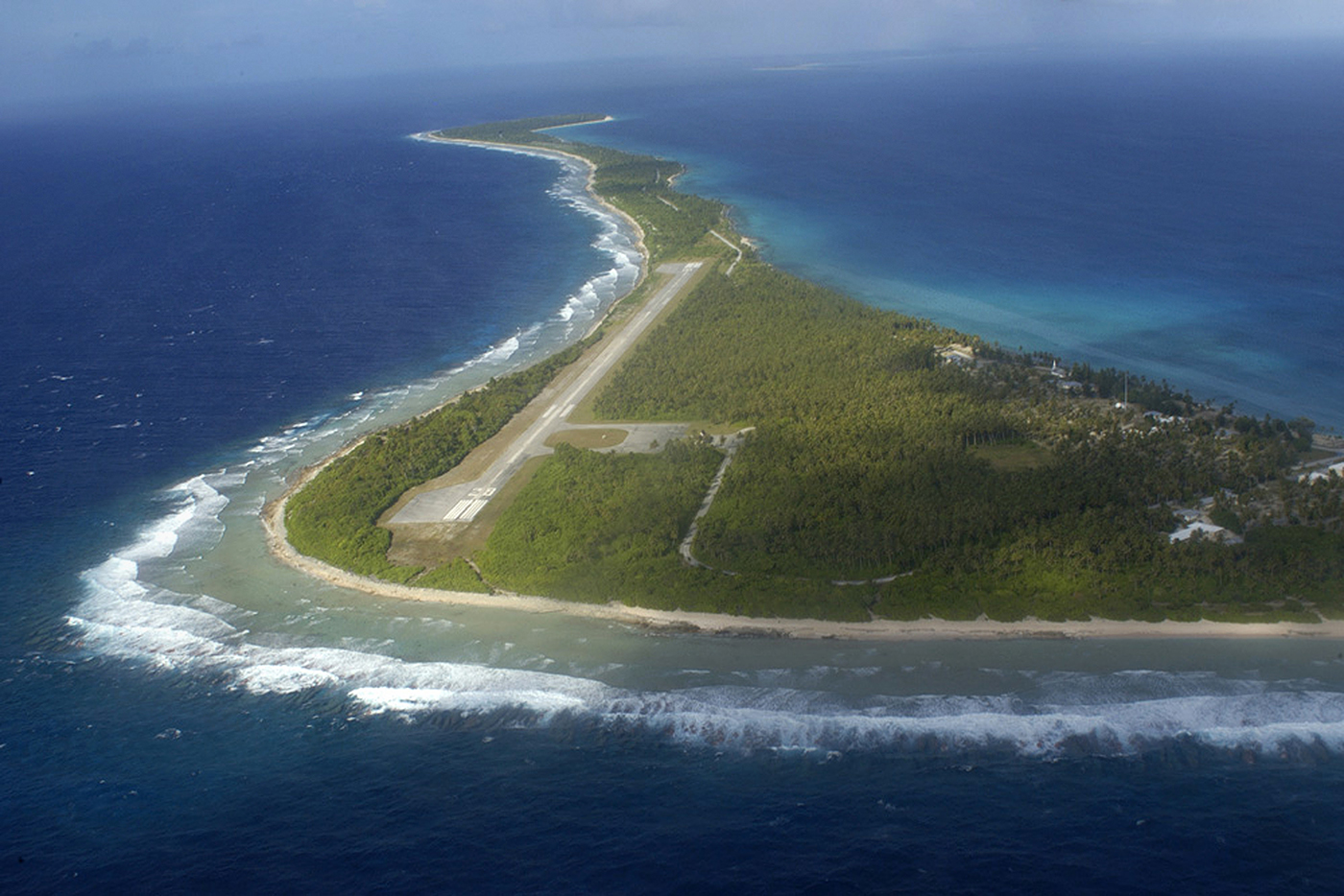 L'atoll de Rongelap, théâtre d'essais nucléaires américains jusqu'en 1966.
