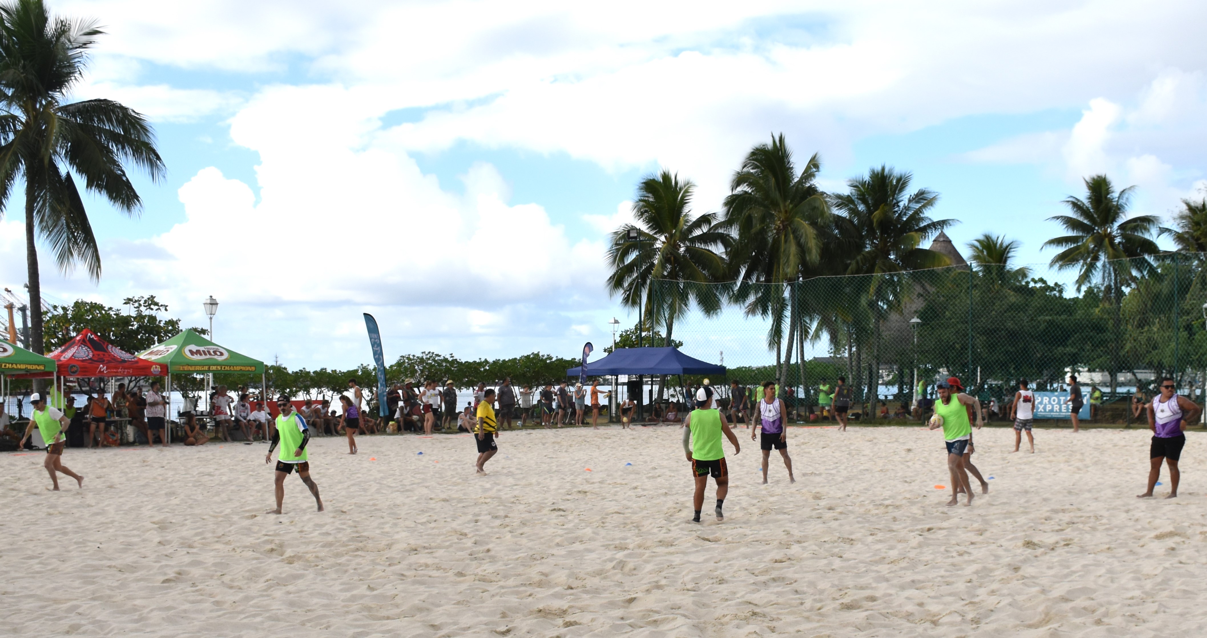 Beaucoup de monde était venu participer ou admirer le spectacle au parc Paofai.