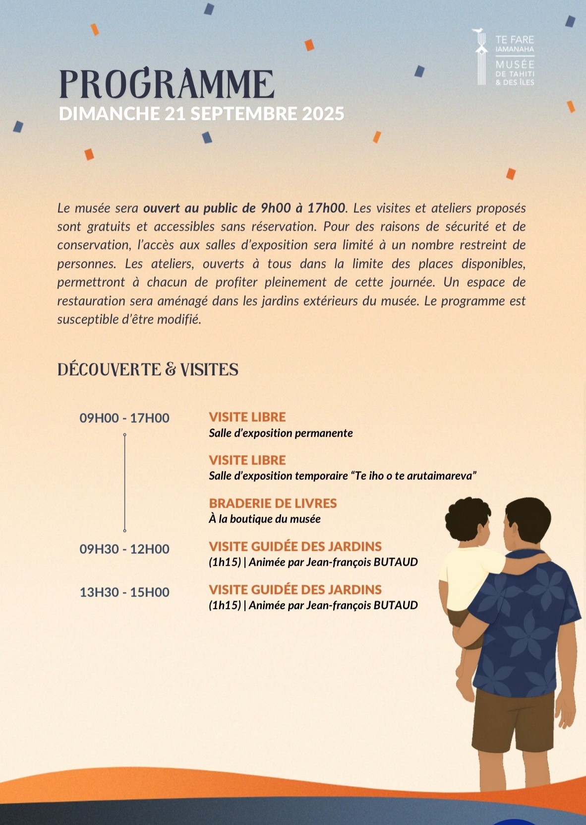 Programme du Dimanche 21 septembre.
