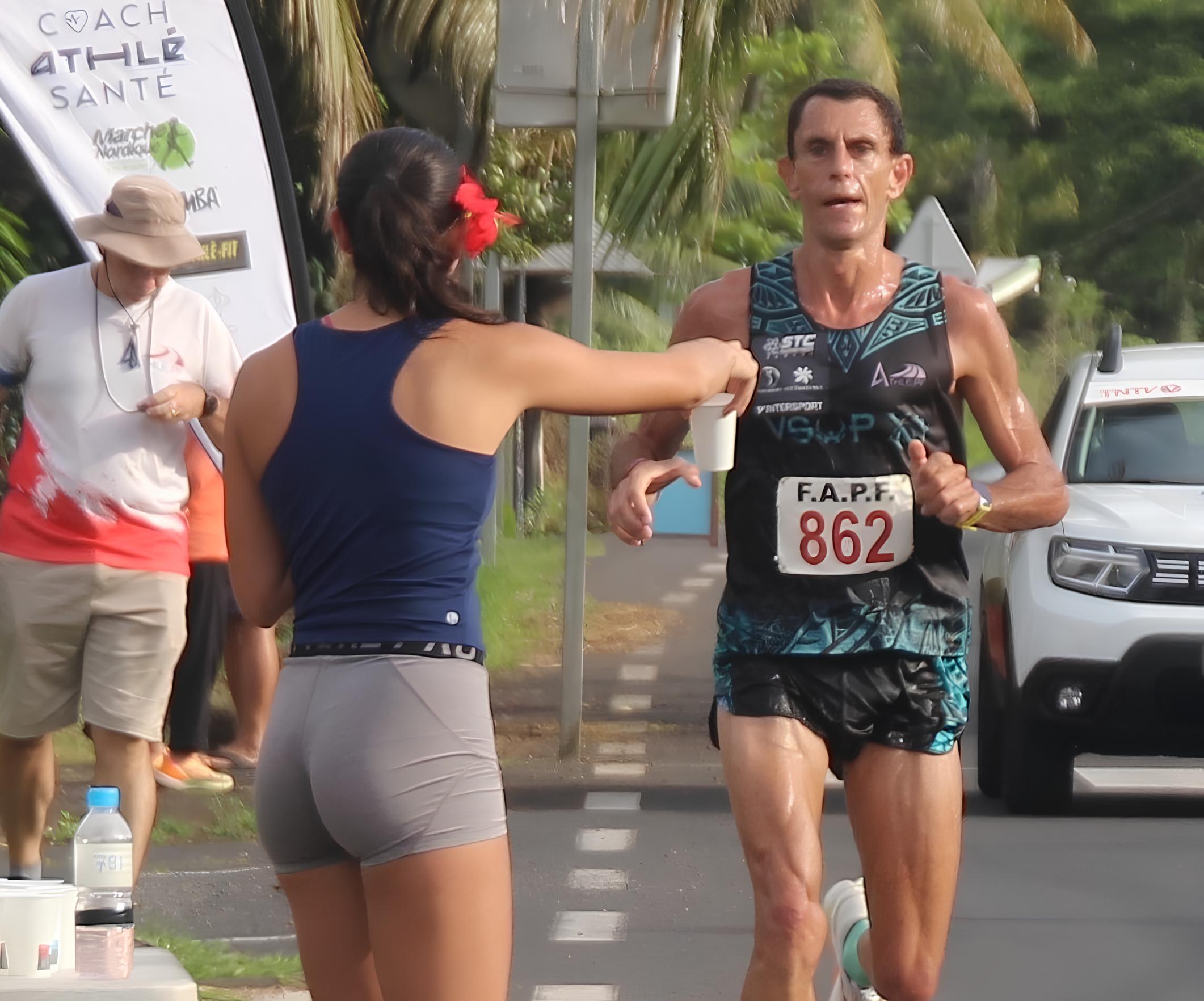 Damien Troquenet n’a pas forcé son talent pour décrocher un nouveau titre de champion de Polynésie sur le semi-marathon.
