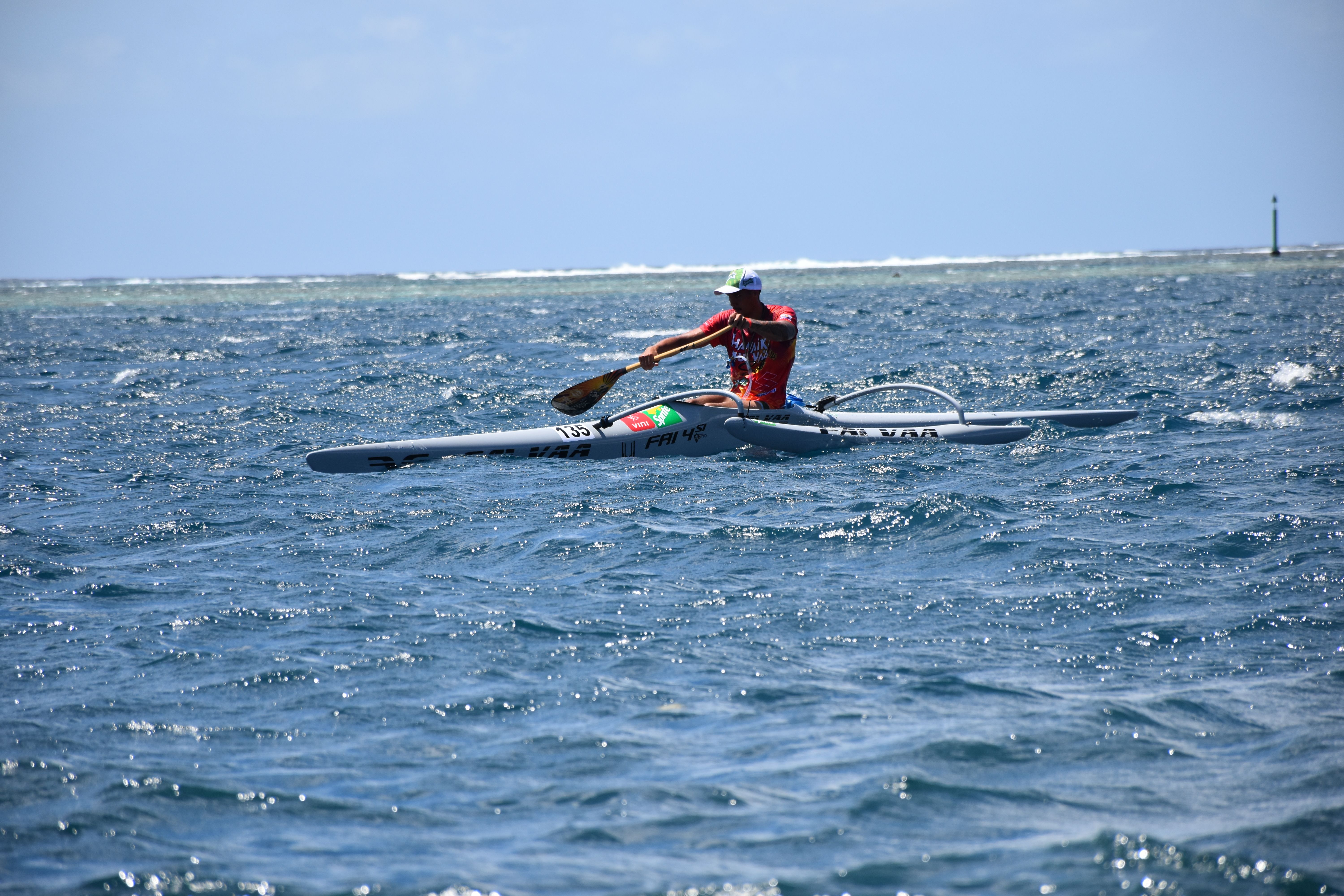 Keith Vernaudon prend la troisième place de cette Hawaiki Nui Solo.