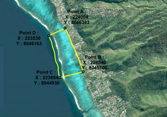 Trois zones de pêche réglementées à Punaauia