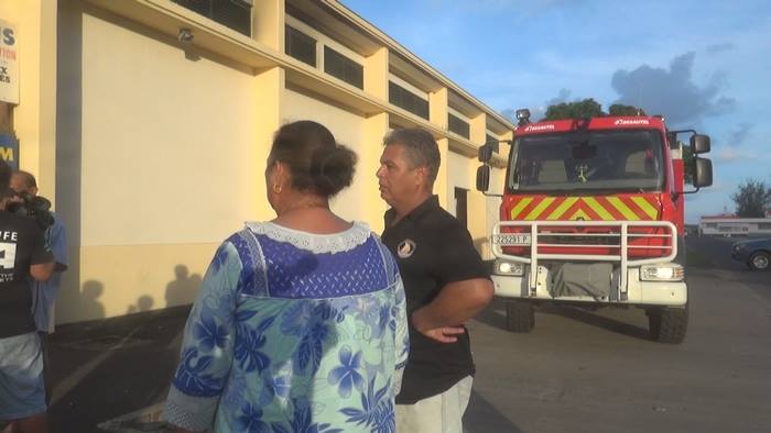 Mme le maire Sylviane Terooatea et le premier adjoint, Dominique Goché se sont rendus sur place.