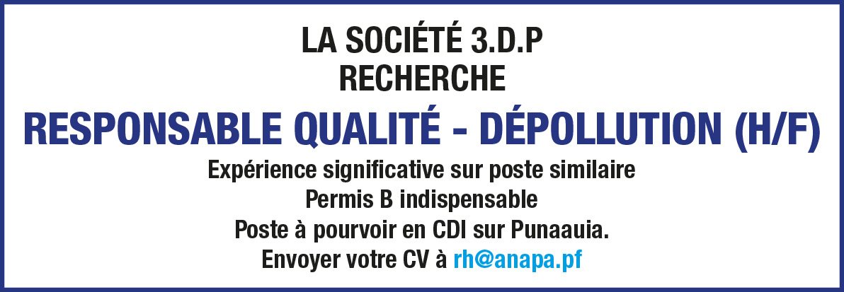 LA SOCIÉTÉ 3.D.P RECHERCHE SON RESPONSABLE QUALITÉ - DÉPOLLUTION (H/F)