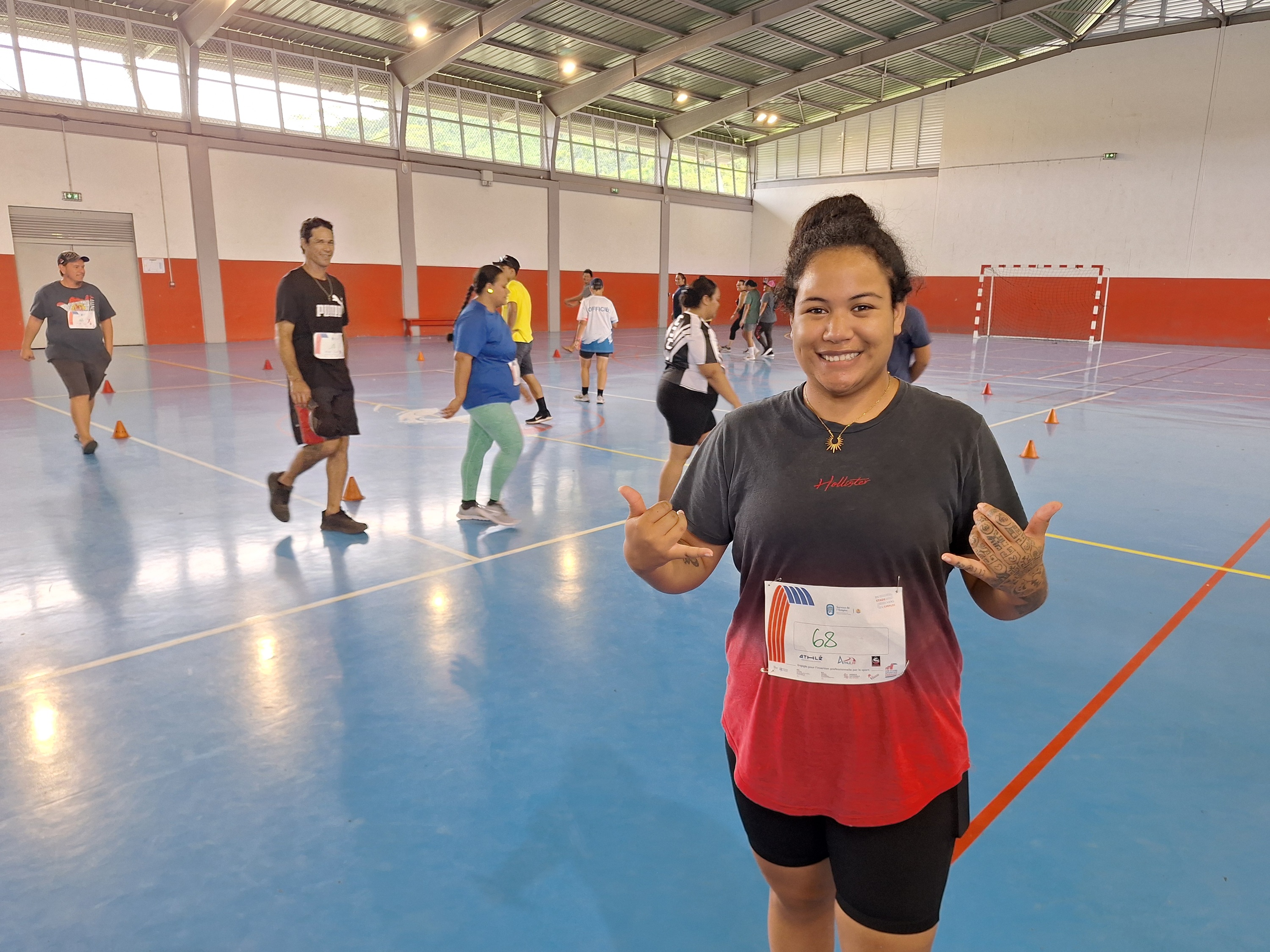 Hinerava, candidate bénéficiaire du programme "Du stade vers l’emploi" (Crédit : Anne-Charlotte Lehartel).