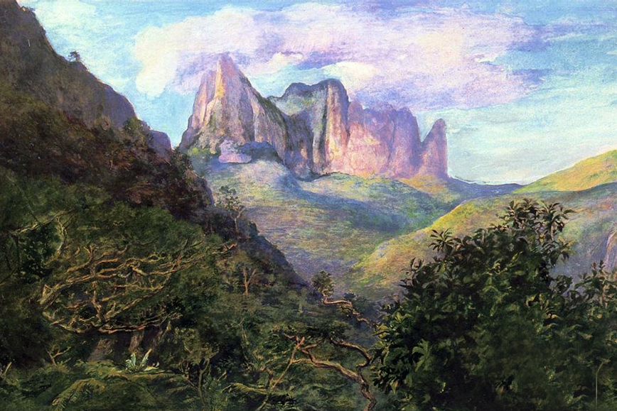 Diadem Mountain at Sunset, Tahiti, John La Farge, 1891.