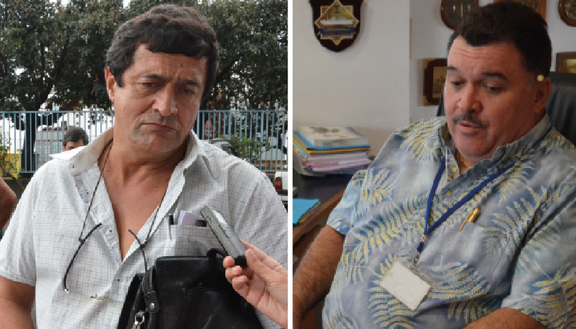 Patrick Galenon, secrétaire général du syndicat CSTP-FO et Mario Banner, ancien directeur général du Port autonome.