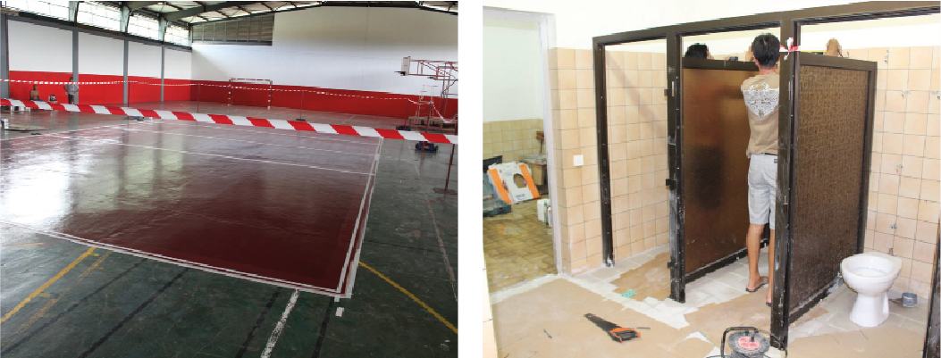 Pour ce tournoi, la salle omnisports de Nuutafaratea a entièrement été refaite ainsi que les sanitaires