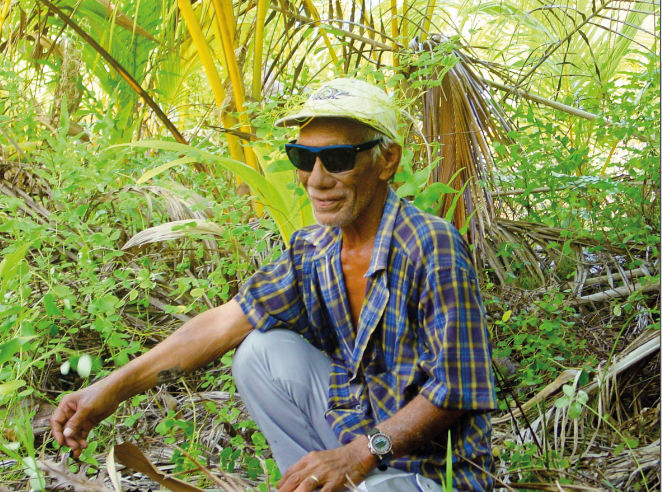 Papa Hiro, l'un des anciens de Faaite, dans l'archipel des Tuamotu, a connu la chasse à la baleine, une pratique exceptionnelle, sans doute liée à l'opportunité de tuer un de ces animaux.