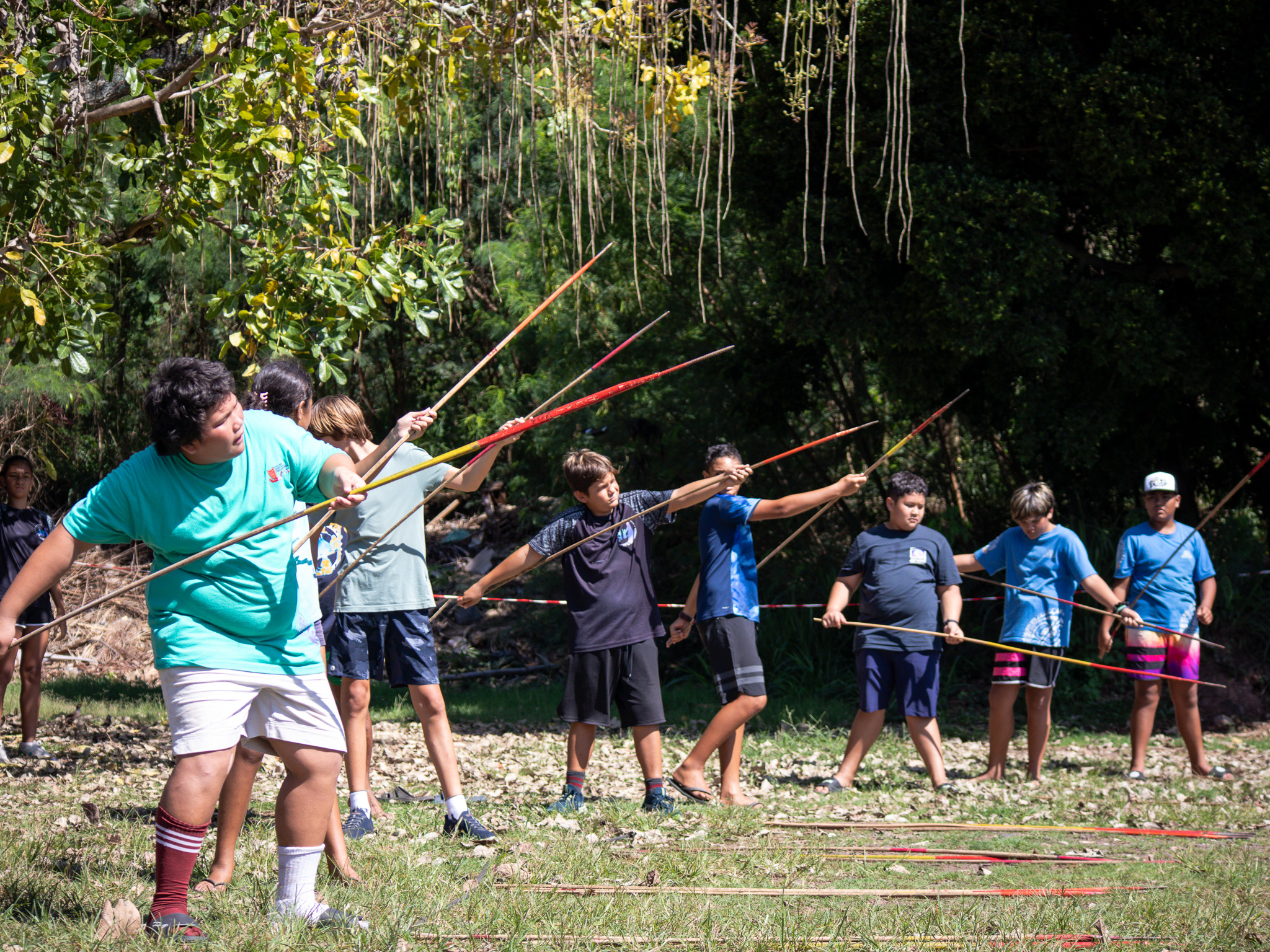 Concentration maximale pour les élèves, dont certains ont été séduits l’an dernier par l’art du lancer de javelot.