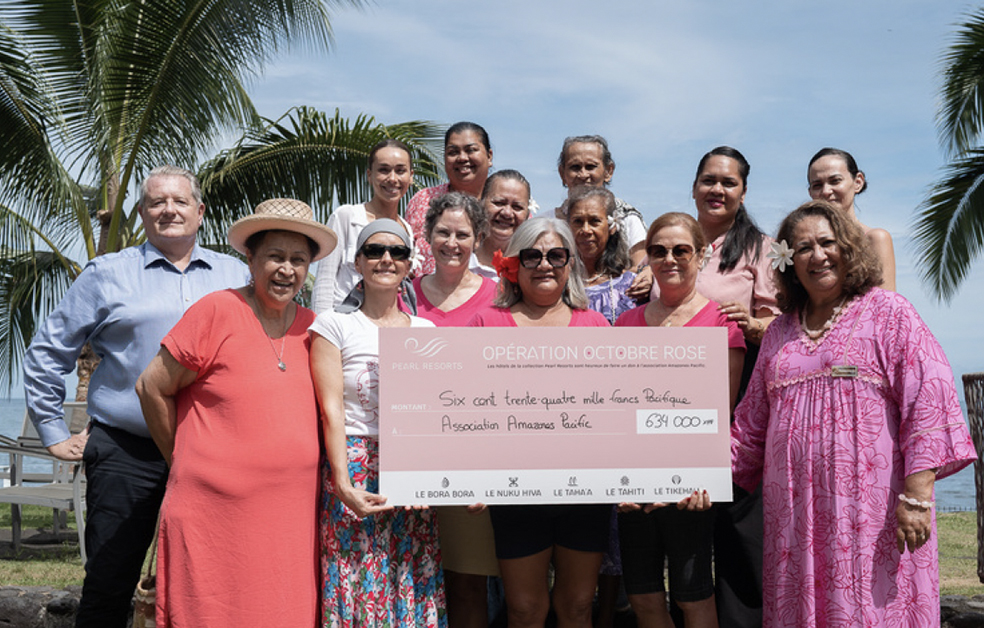 ​Octobre Rose : Pearl Resorts remet 634.000 francs à Amazones Pacific