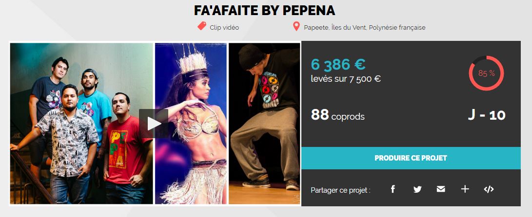Le groupe Pepena veut tourner un clip adapté aux audiences internationales et fait appel à ses fans pour le financer.