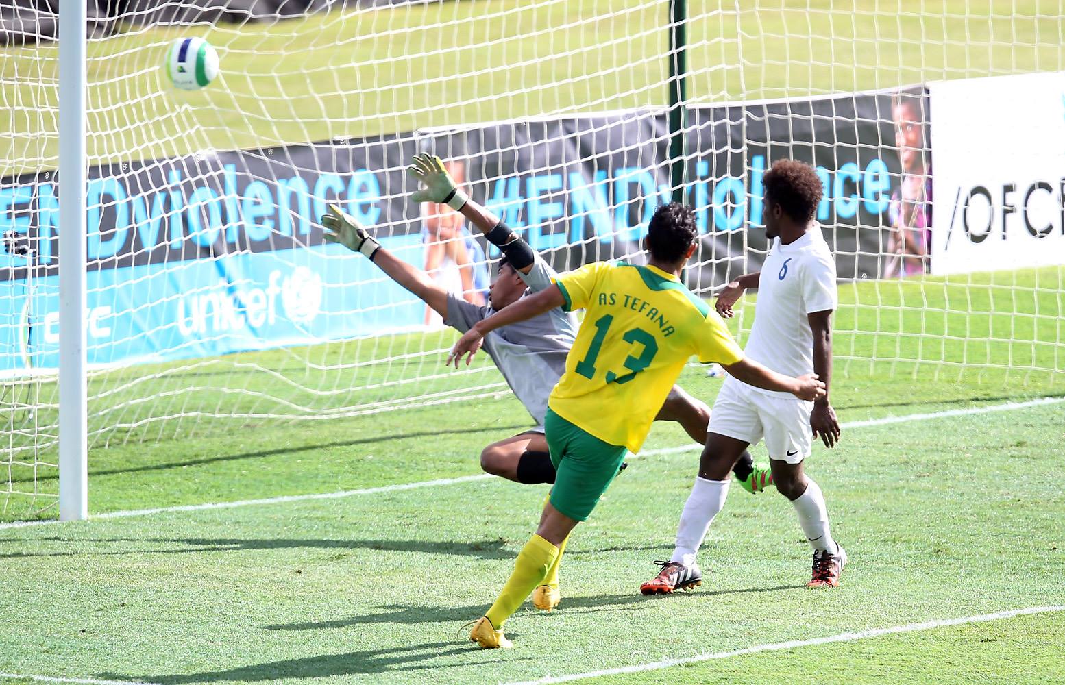 Stanley Atani a marqué le 5e but pour Tefana contre Samoa