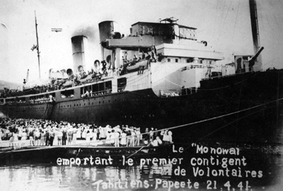 Tableaux vivants et films d'époque pour la mémoire des Tamarii Volontaires